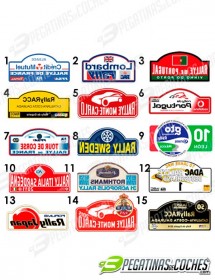 Placas de Rallye WRC